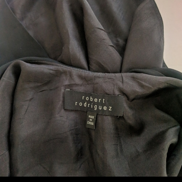 Robert Rodriguez Black Silk Top High Neck - Picture 6 of 7